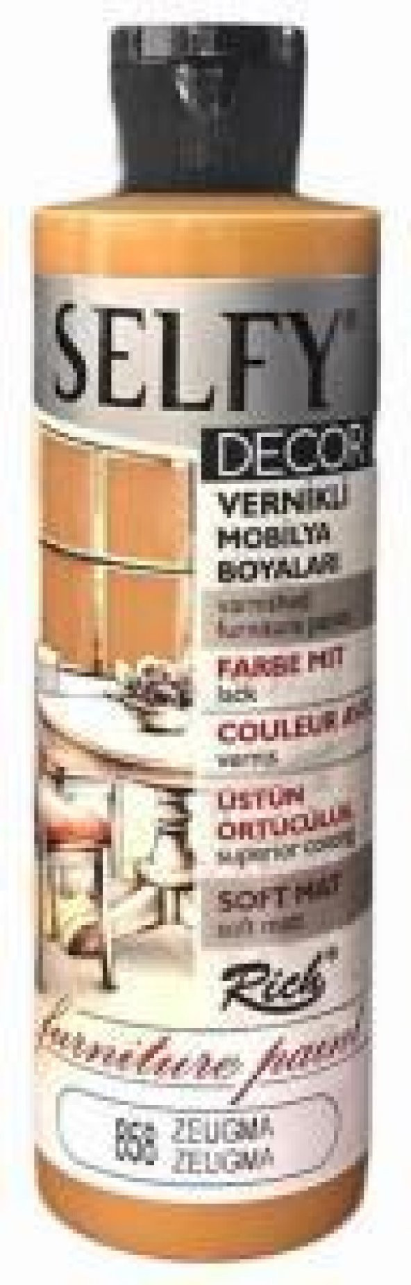Rich Selfy Decor Vernikli Boya 240cc Zeugma 858 ürün görseli 1
