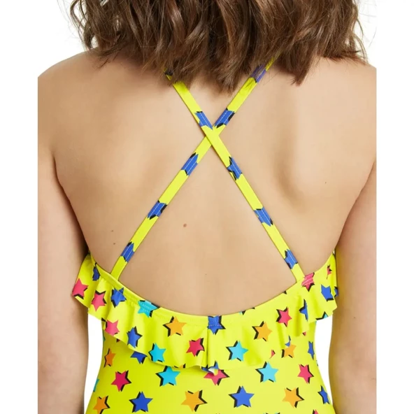Arena Swimsuit Lightcross Back All Kids' Swimsuit Kız Çocuk Yüzücü Mayosu 005215600 - Resim 4