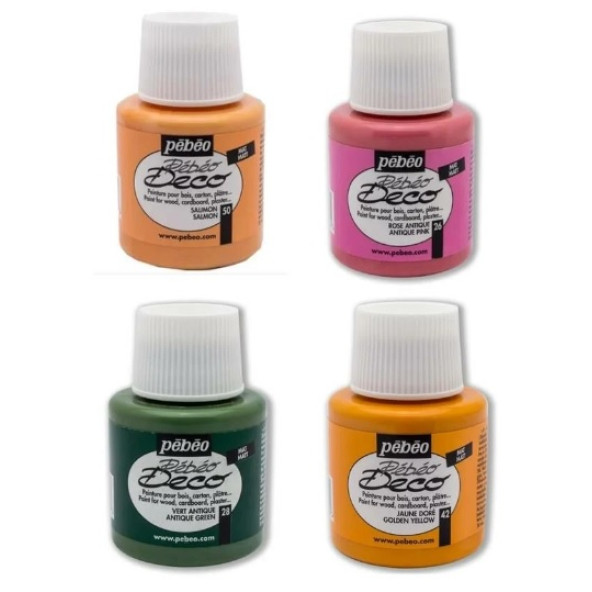 Pebeo Deco Akrilik Boya 110ml 4 lü set