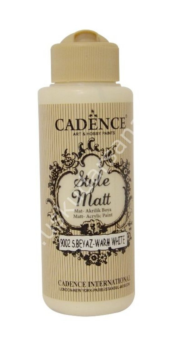 Cadence Style Matt Akrilik Boya 120ml 9002 S.Beyaz Warm White ürün görseli 1