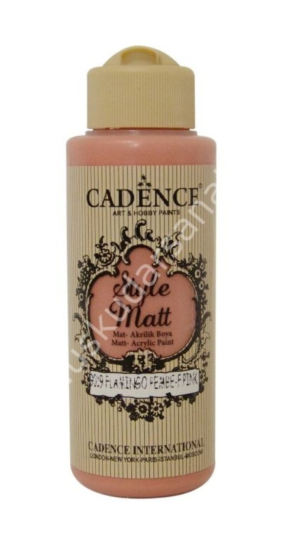 Cadence Style Matt Akrilik Boya 120ml 9019 Flamingo pembe Flamingo pink ürün görseli 1