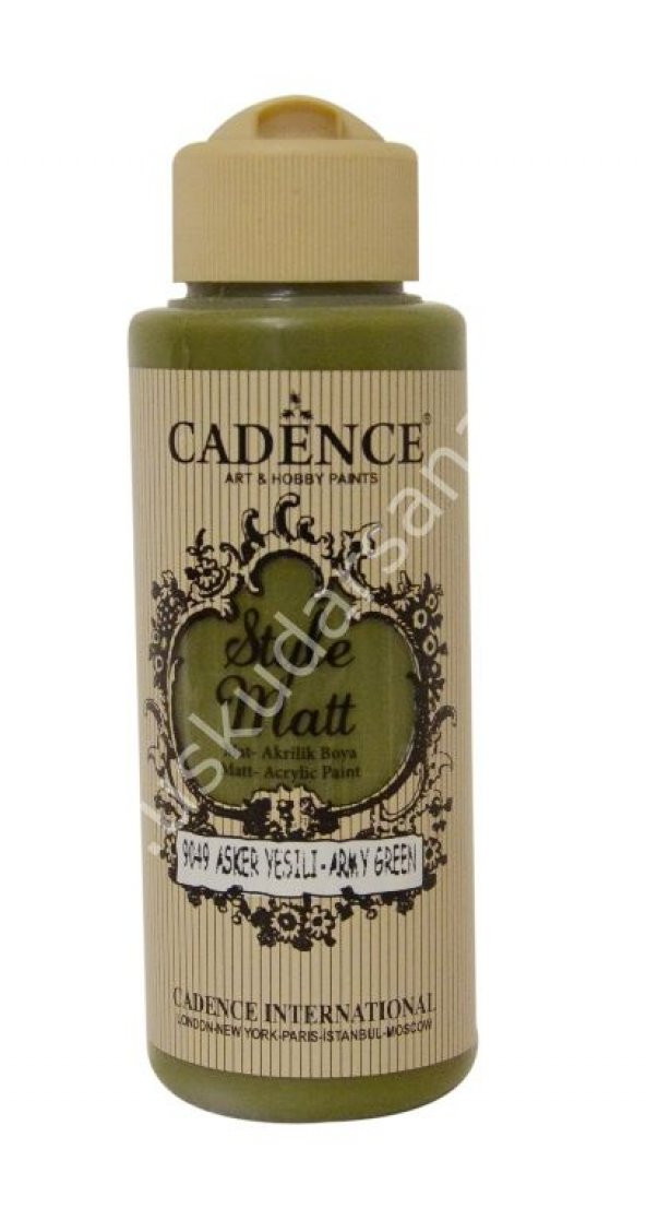 Cadence Style Matt Akrilik Boya 120ml 9049 Asker yeşili Army green - 1