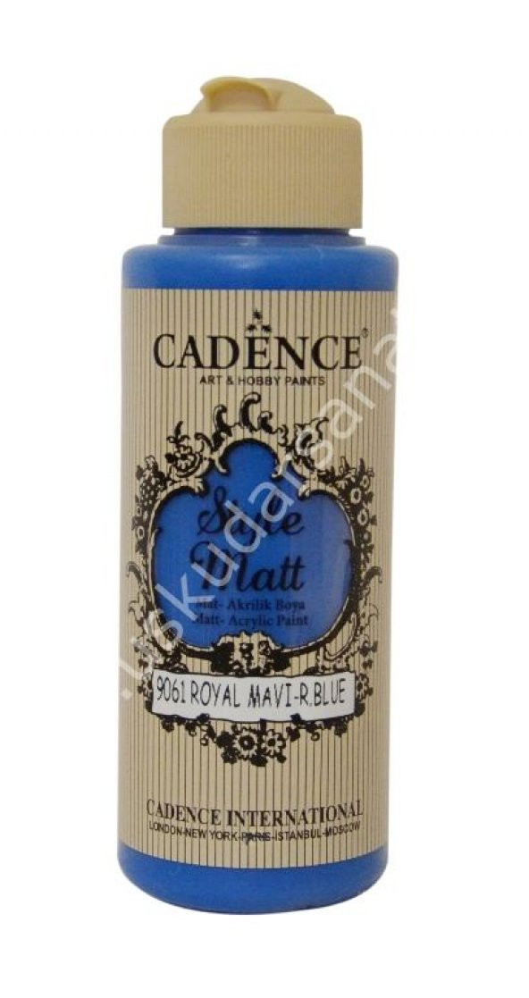 Cadence Style Matt Akrilik Boya 120ml 9061 Royal mavi Royal blue ürün görseli 1