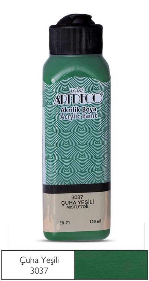 Artdeco Yeni Formül Akrilik Boya 140 ml 3037 Çuha Yeşili ürün görseli 1