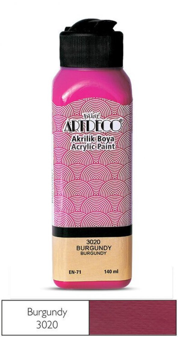 Artdeco Yeni Formül Akrilik Boya 140 ml 3020 Burgundy ürün görseli 1