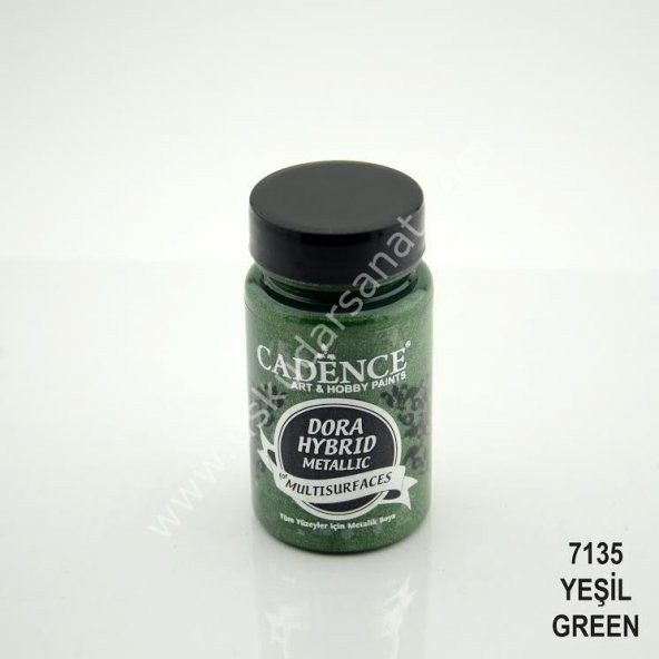 Cadence Dora Hybrit Multisurface Metalik Boya 90ml 7135 Yeşil ürün görseli 1