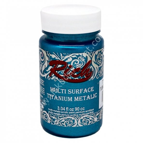 Rich Multi Surface Titanium Metalik Boya 90 cc. 2172 TURKUAZ ürün görseli 1