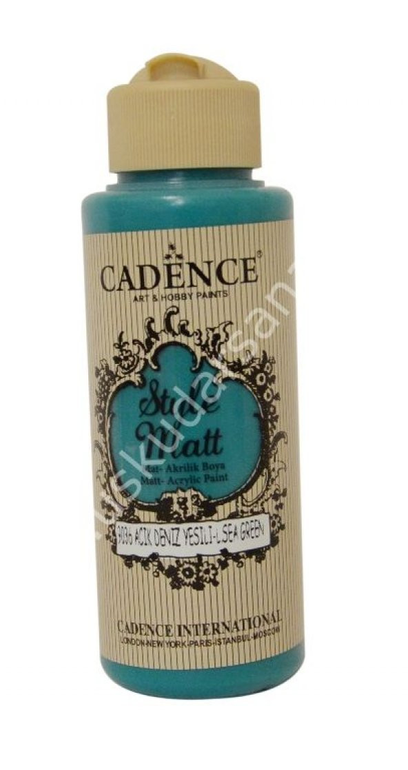 Cadence Style Matt Akrilik Boya 120ml 9036 Açık deniz yeşili Light sea green ürün görseli 1