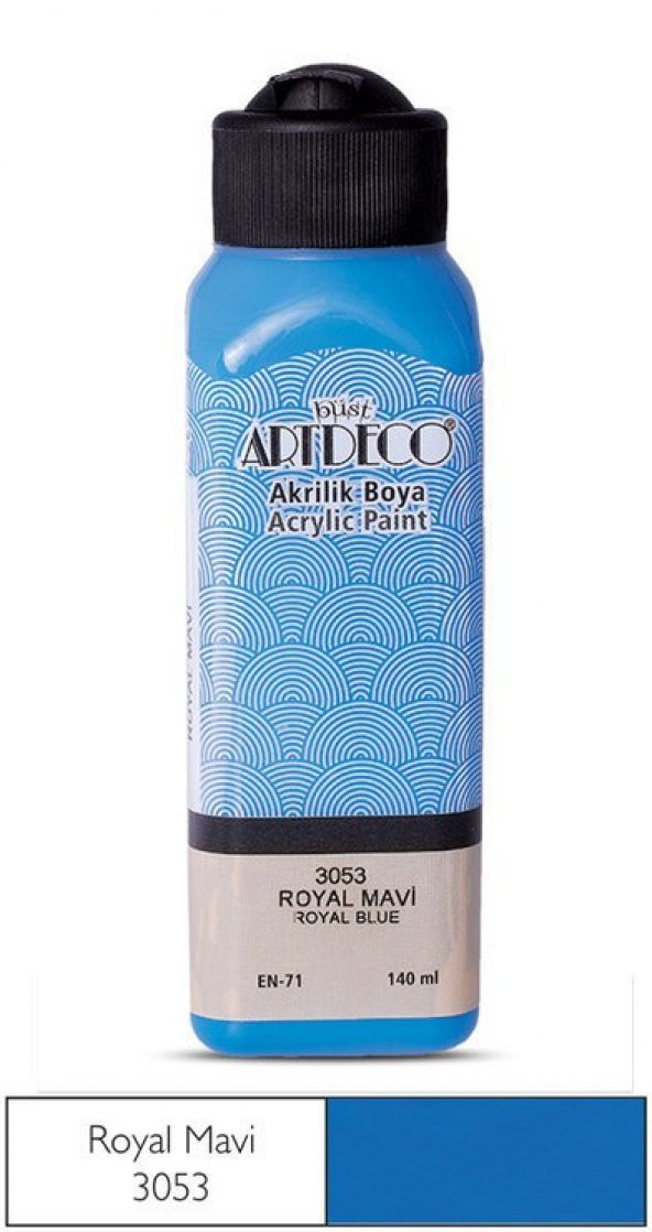 Artdeco Yeni Formül Akrilik Boya 140 ml 3053 Royal Mavi ürün görseli 1