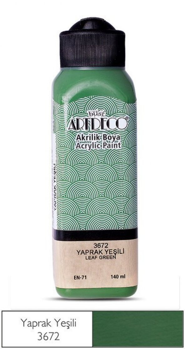 Artdeco Yeni Formül Akrilik Boya 140 ml 3672 Yaprak Yeşili ürün görseli 1