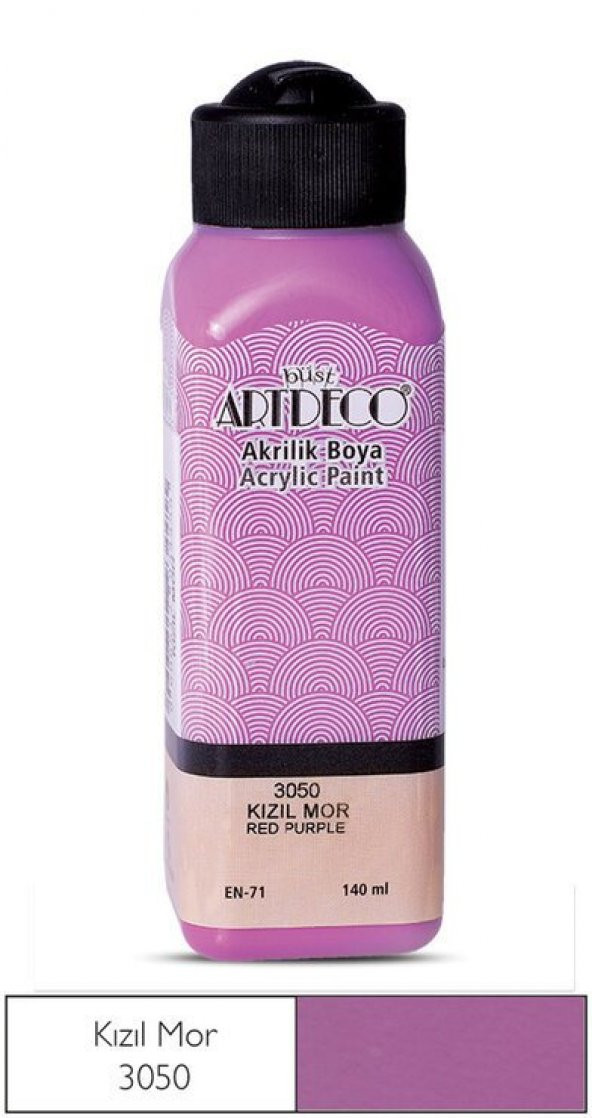 Artdeco Yeni Formül Akrilik Boya 140 ml 3050 Kızıl Mor ürün görseli 1