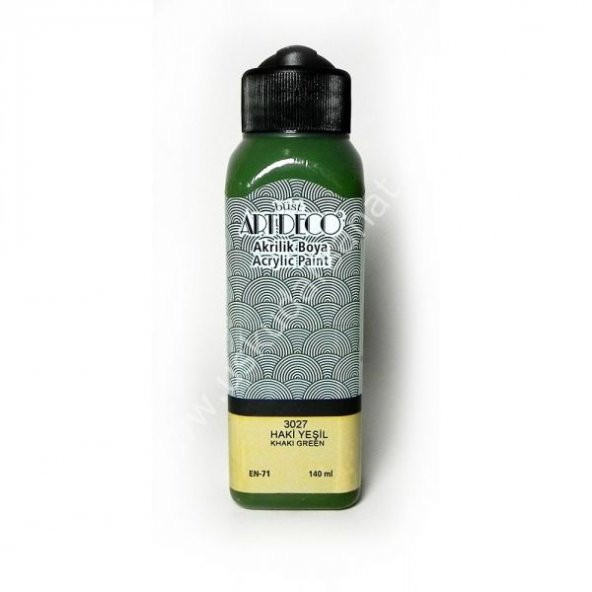 Artdeco Yeni Formül Akrilik Boya 140 ml 3027 Haki Yeşil ürün görseli 1
