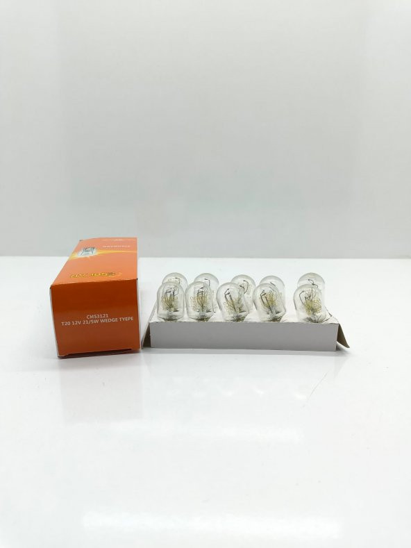 CMSOLAR 12v T20 21/5w Çift Duy Standart Ampul 10lu Paket