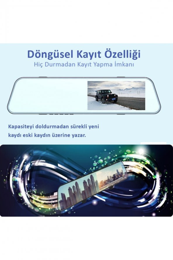 4.3 Inç Ips Dokunmatik Ekran Full Hd Dikiz Ayna Araç Kamerası - 4