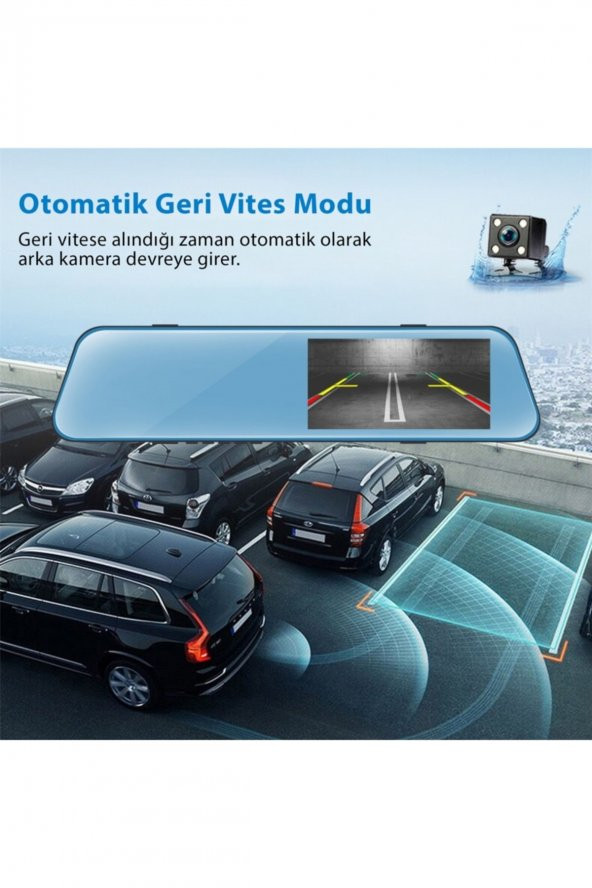 4.3 Inç Ips Dokunmatik Ekran Full Hd Dikiz Ayna Araç Kamerası - 6