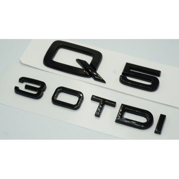 Audi Q5 30 TDi Parlak Siyah ABS 3M 3D Bagaj Yazı Logo Orjinal Ürün - 2