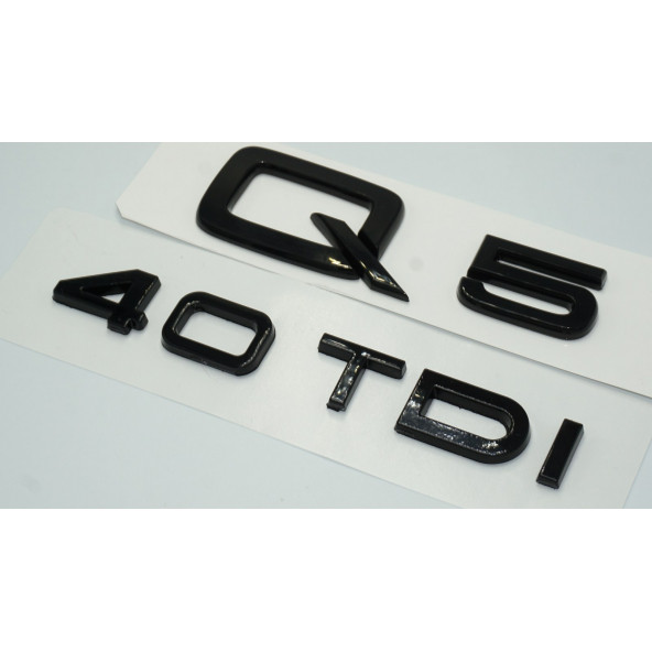 Audi Q5 40 TDi Parlak Siyah ABS 3M 3D Bagaj Yazı Logo Orjinal Ürün - Resim 2