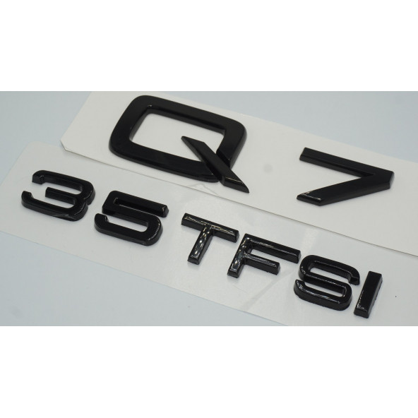 Audi Q7 35 TFSi Parlak Siyah ABS 3M 3D Bagaj Yazı Logo Orjinal Ürün - 2