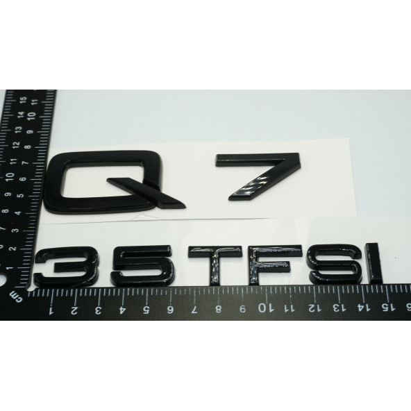 Audi Q7 35 TFSi Parlak Siyah ABS 3M 3D Bagaj Yazı Logo Orjinal Ürün - 3