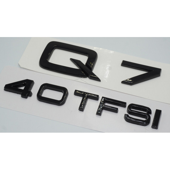 Audi Q7 40 TFSi Parlak Siyah ABS 3M 3D Bagaj Yazı Logo Orjinal Ürün - 2