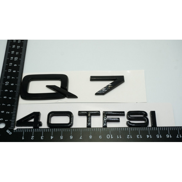 Audi Q7 40 TFSi Parlak Siyah ABS 3M 3D Bagaj Yazı Logo Orjinal Ürün - 3