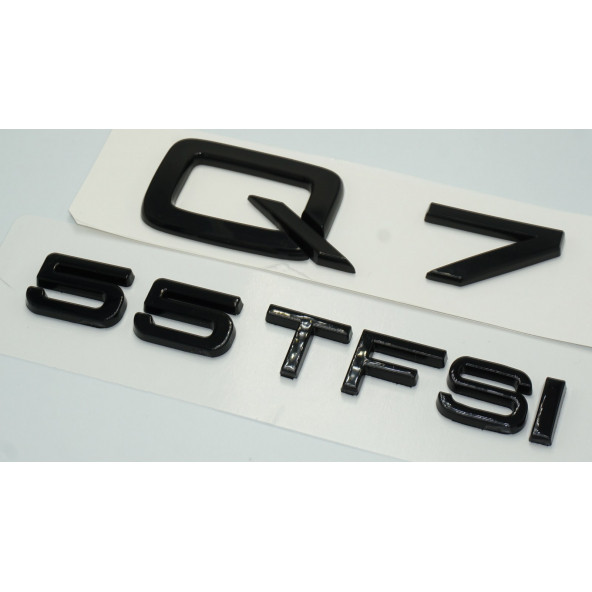 Audi Q7 55 TFSi Parlak Siyah ABS 3M 3D Bagaj Yazı Logo Orjinal Ürün - Resim 2