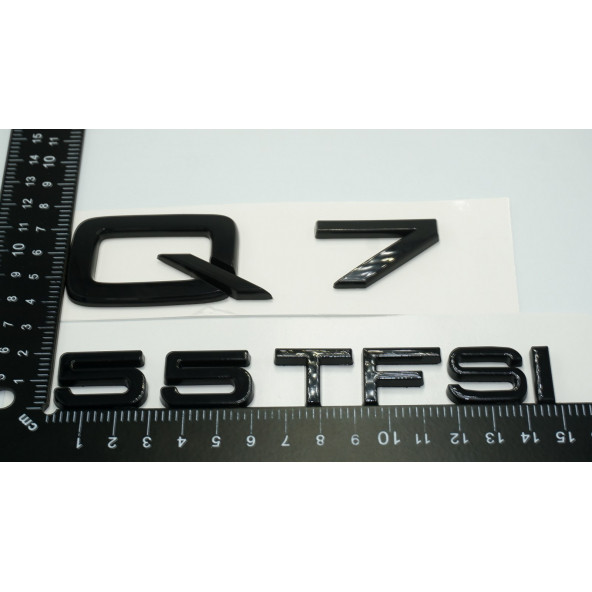 Audi Q7 55 TFSi Parlak Siyah ABS 3M 3D Bagaj Yazı Logo Orjinal Ürün - Resim 3
