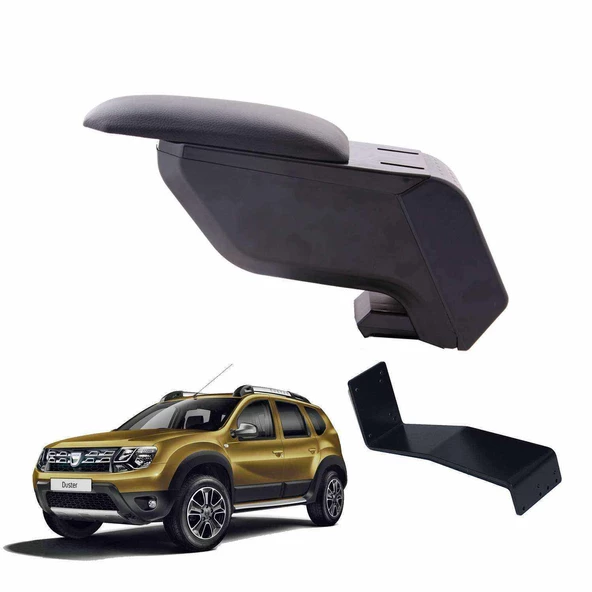 3 Tıkla Dacia Duster 2015 Delmesiz Çelik Ayaklı Siyah Kolçak Kol Dayama