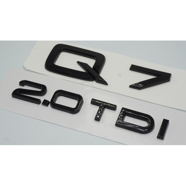 Audi Q7 2.0 TDi Parlak Siyah ABS 3M 3D Bagaj Yazı Logo Orjinal Ürün - 2
