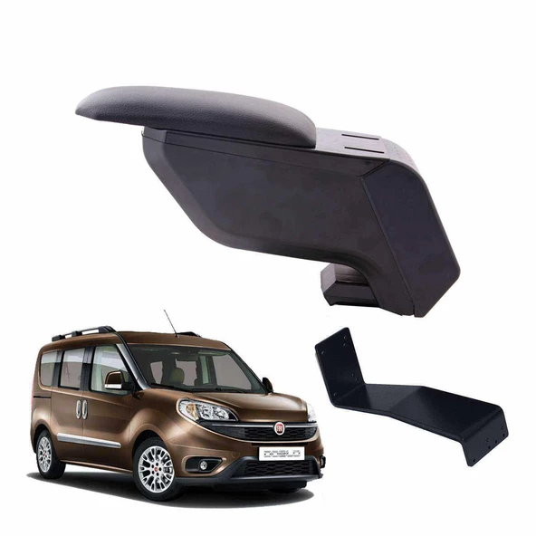 3 Tıkla Fiat Doblo 2019 Delmesiz Çelik Ayaklı Siyah Kolçak Kol Dayama