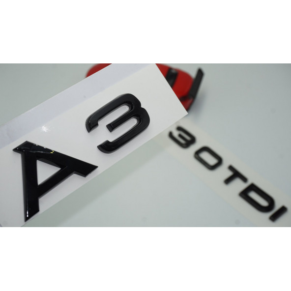 Audi A3 30 TDi Parlak Siyah ABS 3M 3D Bagaj Yazı Logo Orjinal Ürün