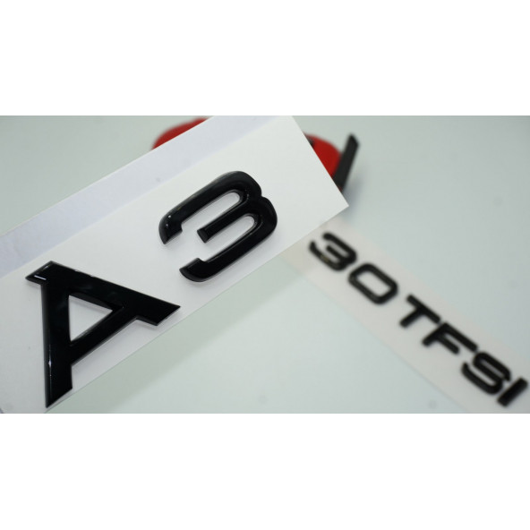 Audi A3 30 TFSi Parlak Siyah ABS 3M 3D Bagaj Yazı Logo Orjinal Ürün ürün görseli 1