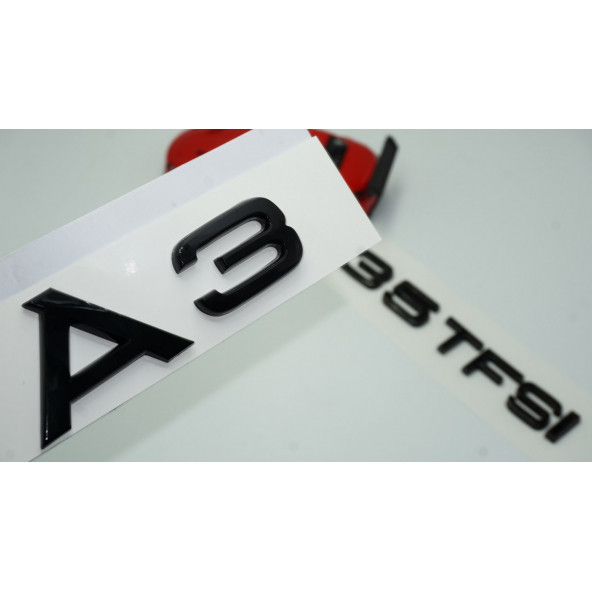 Audi A3 35 TFSi Parlak Siyah ABS 3M 3D Bagaj Yazı Logo Orjinal Ürün ürün görseli 1