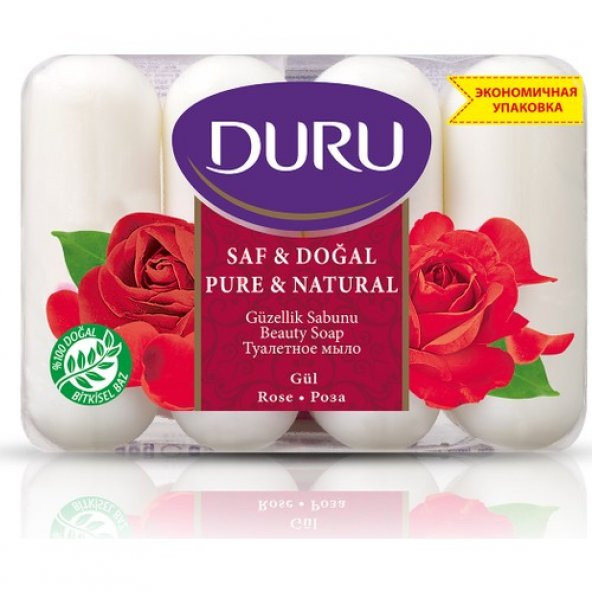 Duru Güzellik Sabunu Gül 4x70gr Vegan