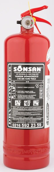 SÖNSAN 2 KG KURU KİMYEVİ TOZLU YANGIN SÖNDÜRME TÜPÜ