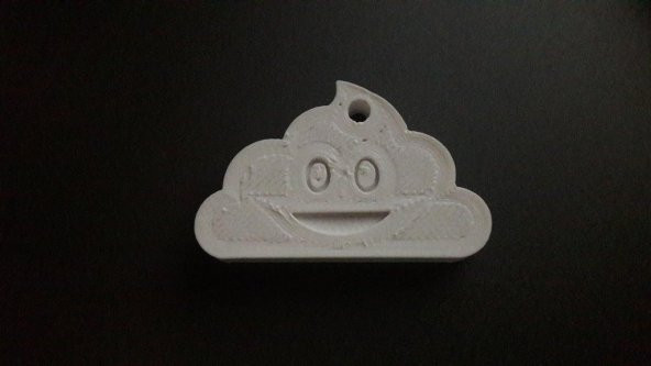 Bok Emoji Biblo Dekoratif Organik Plastikten Anahtarlık