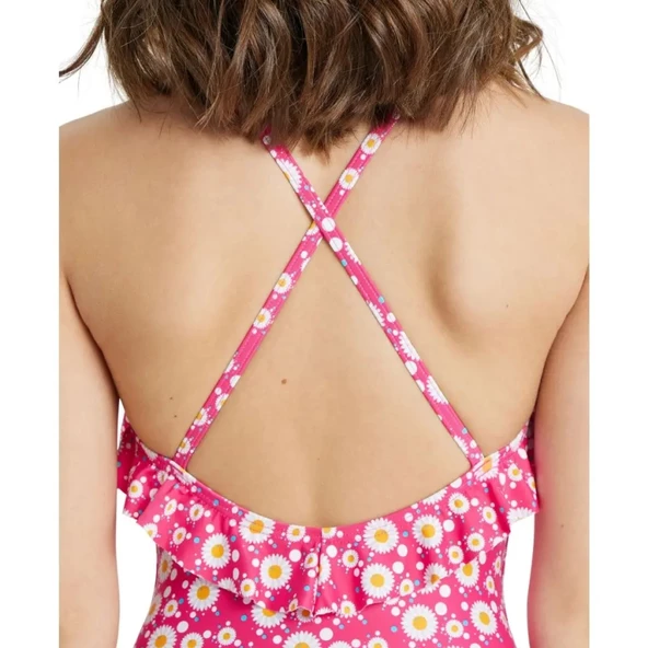Arena Swimsuit Lightcross Back All Kids' Swimsuit Kız Çocuk Yüzücü Mayosu 005215900 - Resim 5