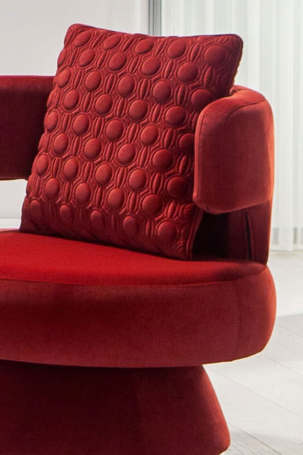 Bendis Berjer Salon Oturma Odası -  Bordo - Resim 2