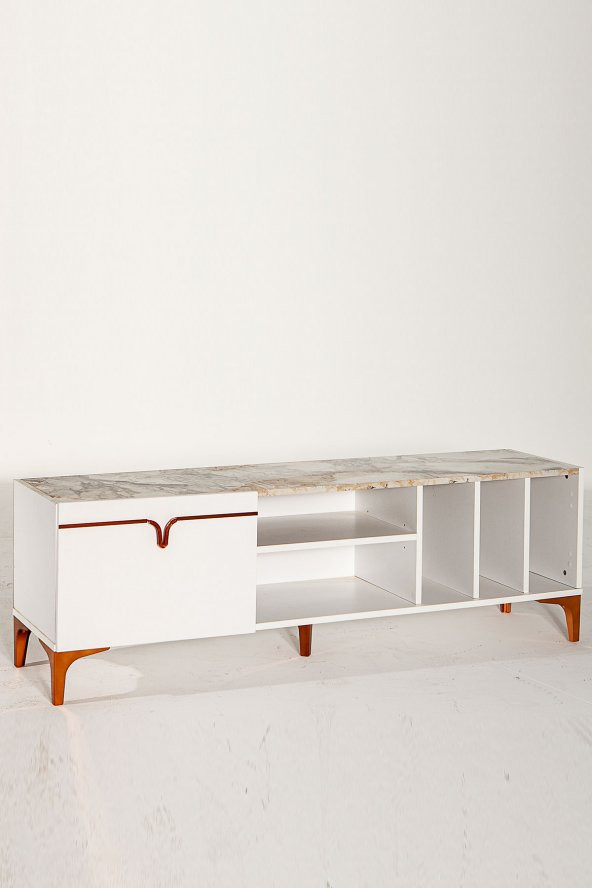 Pietra 160x39 Tv Sehpası - Beyaz - 2