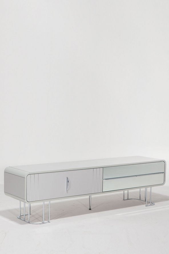 Veyron 197x45 Kapaklı+Çekmeceli TV Ünitesi - Gri - 1