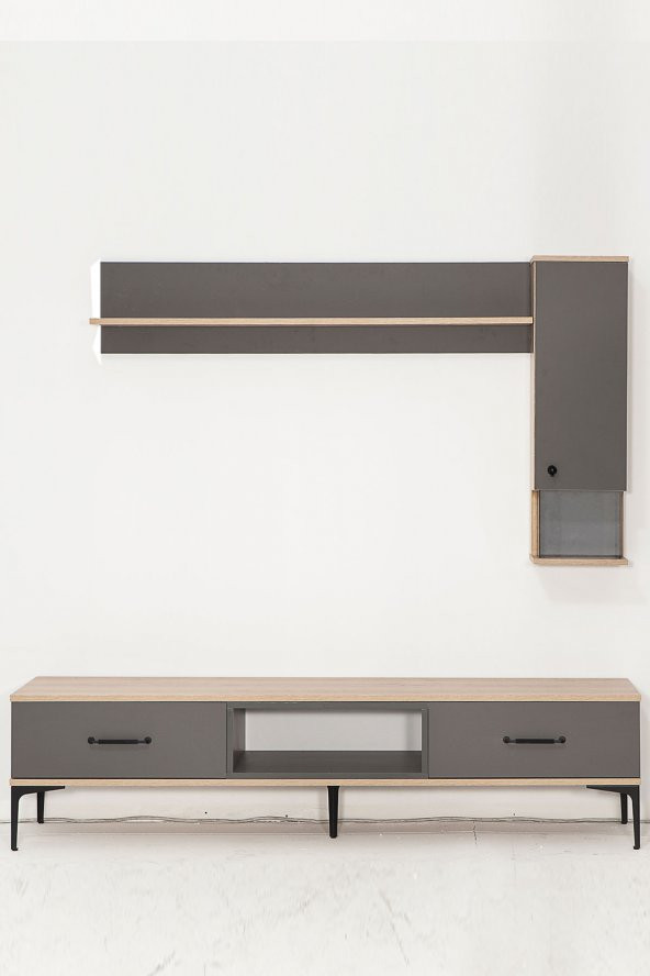 Milano 180x40 Kapaklı+Raflı TV Ünitesi - Palmira Bitter