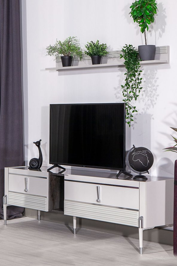 Romeo 180x45 Raflı TV Ünitesi - Duman Gri