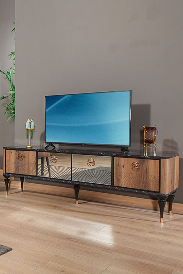 Cross 182x44 Kapaklı TV Ünitesi - Lidya/Bendir