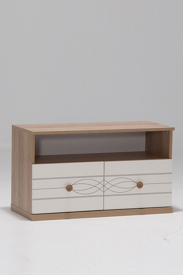 Alvin 90x40 2 Kapaklı TV Sehpası - Sarı Meşe - 2