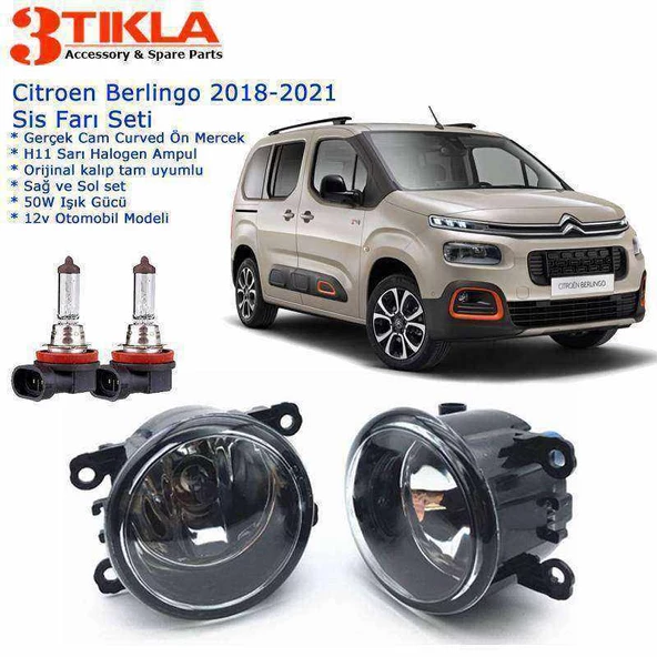 Citroen Berlingo 2018 Sis Farı Set  Oem:  8200074008