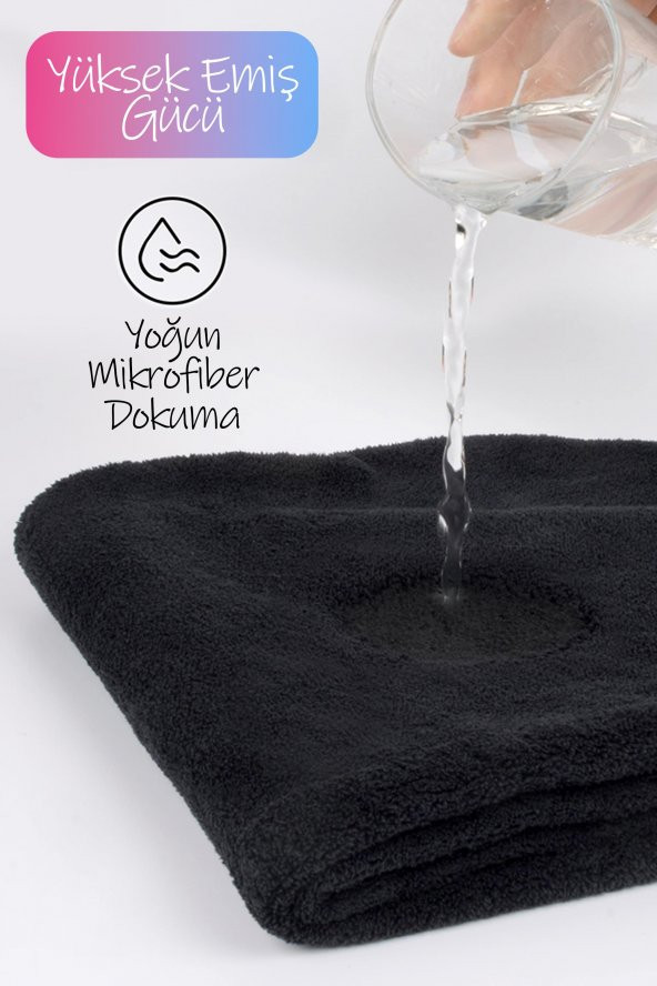 Mikrofiber Saç Havlusu Plaj Deniz Havuz Bonesi Banyo Saç Kurutma Baş Havlusu Pembe - 2