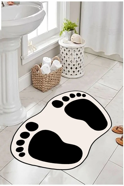 Ayak Izi Paspası, Banyo Paspası, Krem Paspas - 2