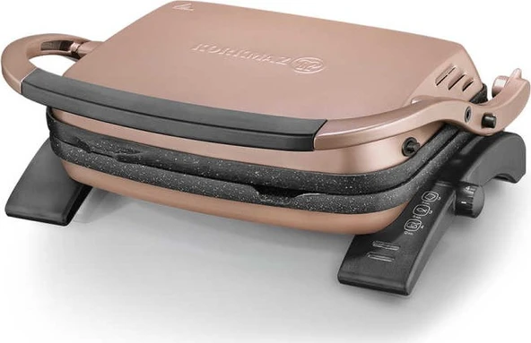 KORKMAZ A329-20 TOSTKOLİK TOST MAKİNASI ROSE/GOLD
