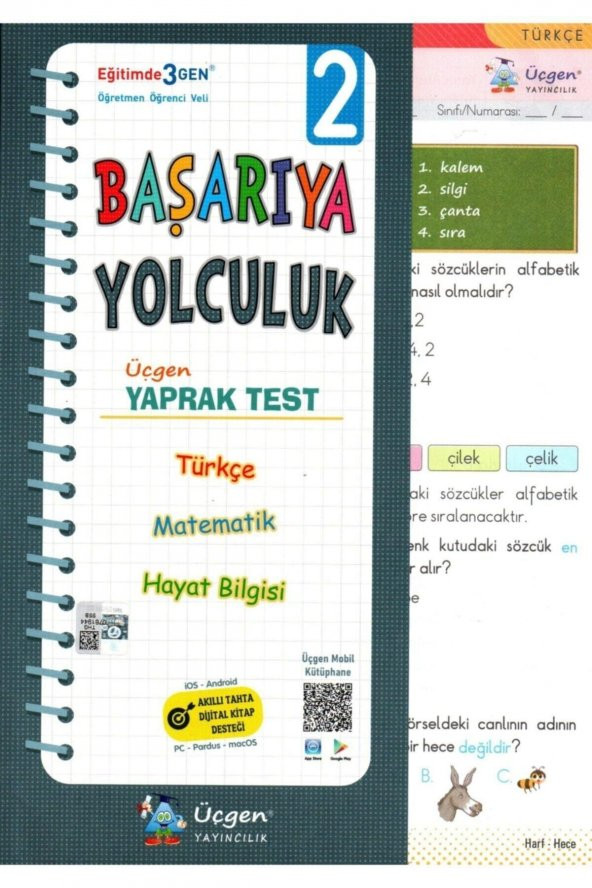 Üçgen Yayıncılık Üçgen 2. Sınıf Başarıya Yolculuk Tüm Dersler Yaprak Test ürün görseli