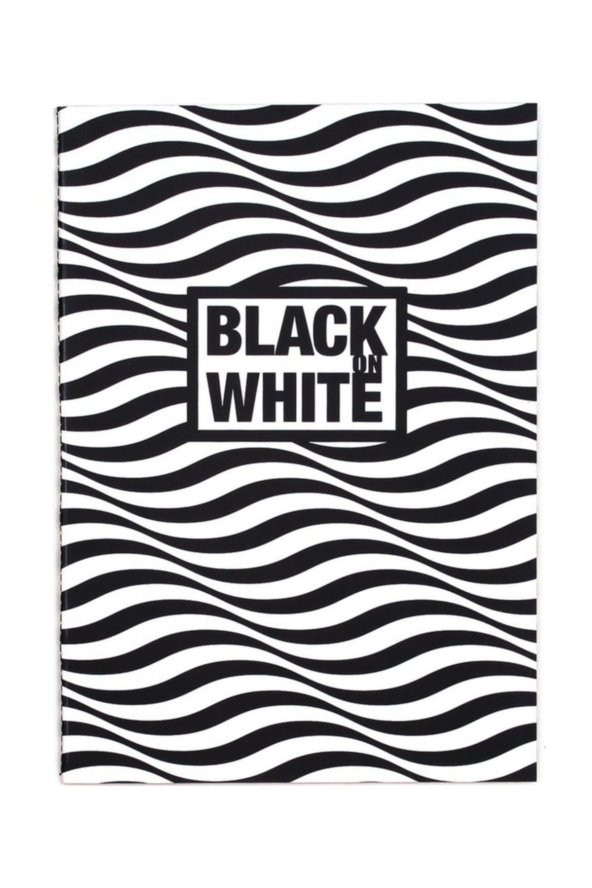 Black On Write Defter / Wave 16,5*23,5 20 Sayfa Terzi Dikişli 100 Gr. Siyah Çizgisiz